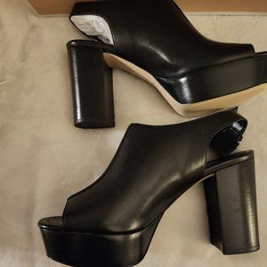 MK Piper Leather Sling Back Platform Size 8.5